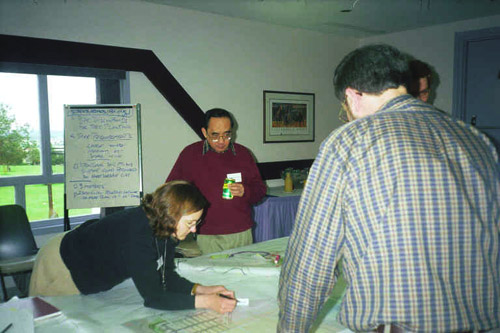 East Clayton design charrette participants working collaboratively
