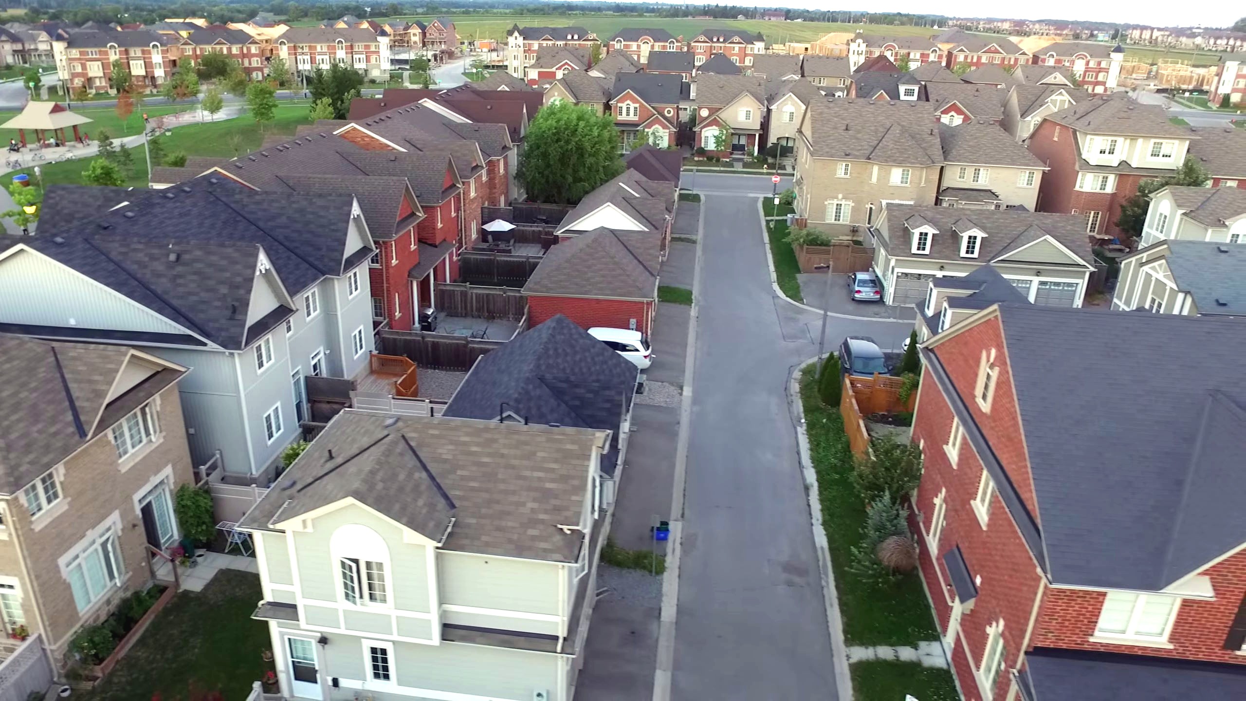 View down a Cornell laneway